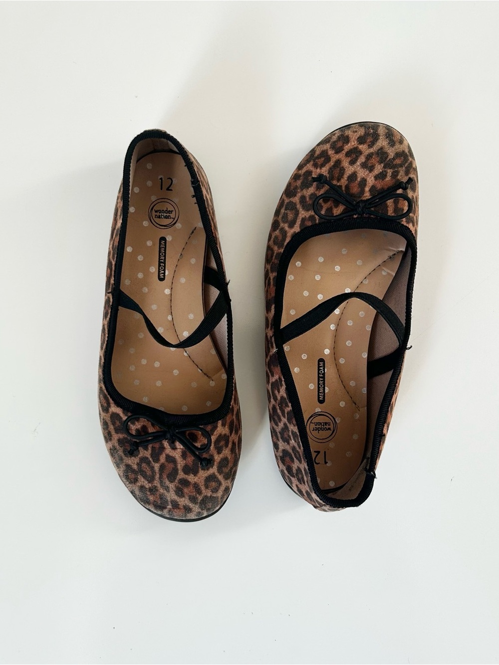 Girls Leopard Print Ballet Flats